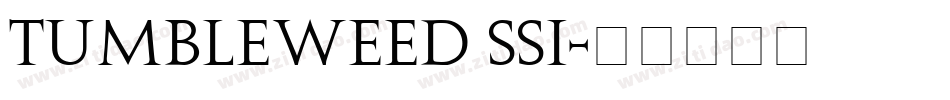 Tumbleweed SSi字体转换